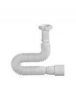 Гофра для сифона 1250 мм, 1" 1/4х40/50, с гайкой, белая, Orio, АС-10152