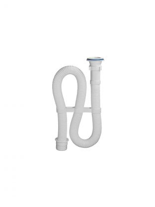 Сифон для мойки, 1500 мм, 1" 1/2х40/50, полипропилен, с выпуском, Orio, АС-70112