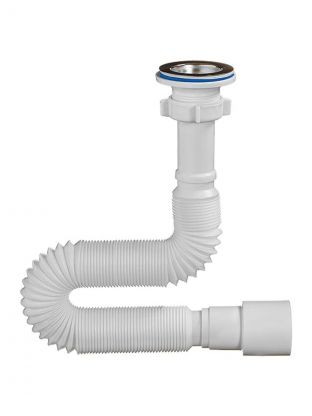 Сифон для мойки, 650 мм, 1" 1/4х40/50, полипропилен, с выпуском, Orio, А-3016