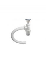 Сифон для мойки, 1" 1/2, полипропилен, с выпуском, с гофрой, Сантехпродукт, Е-72011