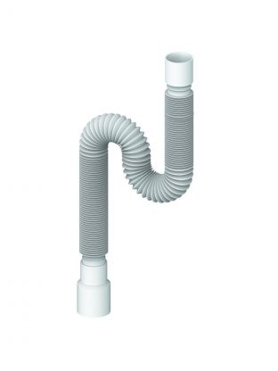 Гофра для сифона 1200 мм, 40х40/50, полипропилен, Unicorn, D120