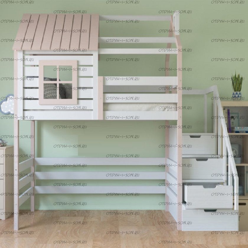 Кровать-чердак Домик Standard №11+