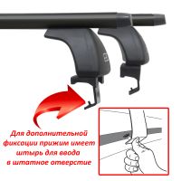 Багажник на крышу Renault Scenic III (2009-2016), ЕД, стальные прямоугольные дуги