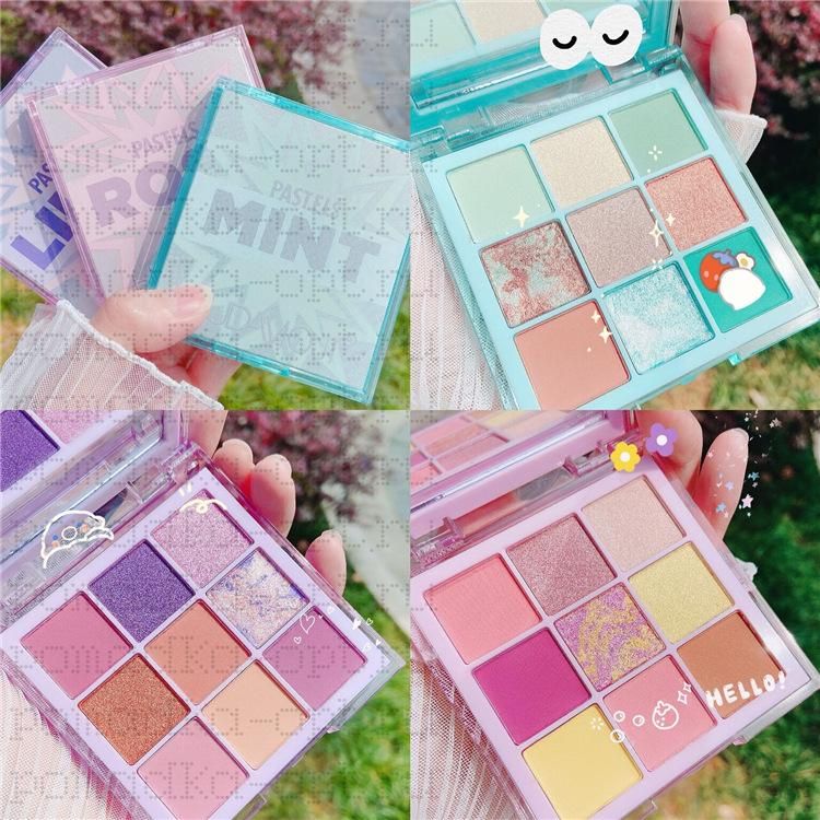 3 шт Тени для век Mint Obsessions матовые: Mint / Rose / Lilac