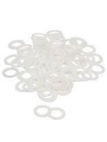 Прокладка уплотнительная 100 шт, 1", 19х30 мм, фторопласт, СантехКреп, 2.10.6.Ф