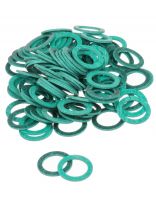 Прокладка уплотнительная 100 шт, 1", 19х30х2 мм, безасбестовый паронит, СантехКреп, 2.13.3.ф