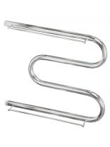 Полотенцесушитель М-образный, с полкой, 50х40х1", нержавеющая сталь, с креплением, Aquater, М