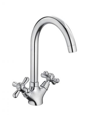 Смеситель для кухни, Frap, с кран-буксой, хром, F4025