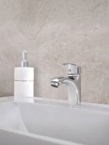 Смеситель для раковины, РМС, короткий излив, с картриджем, хром, SL85-001F