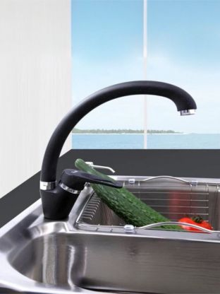 Смеситель для кухни, Frap, с картриджем, черный, F4113-7