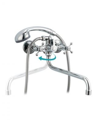 Смеситель для ванны, Frud, с кран-буксой, хром, R22108