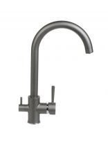 Смеситель для кухни, Aqwin, с картриджем, с подключением к фильтру, графит, A44297-19
