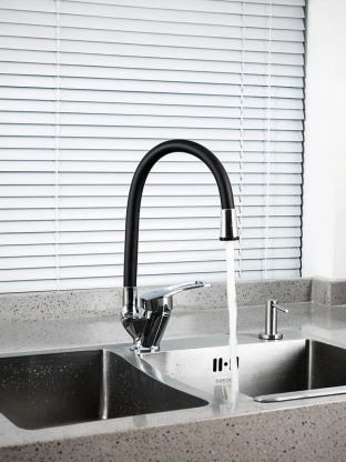 Смеситель для кухни, Frud, гибкий излив, с картриджем, R41055-2