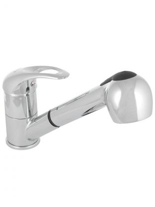 Смеситель для кухни, Frap, выдвижной излив, с картриджем, хром, F6002-B