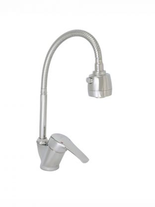 Смеситель для кухни, Gota Rocio, Flex, гибкий излив, с картриджем, хром, 232514-GOTA