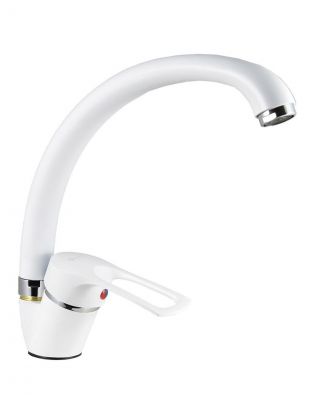 Смеситель для кухни, Juguni, с картриджем, белый, 0402.449