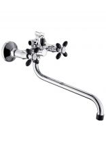 Смеситель для ванны, Эверест, с кран-буксой, черный, B22-071F