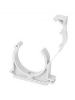 Опора для трубы с защелкой, полипропилен, d32 мм, белая, РосТурПласт