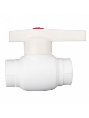 Кран шаровой полипропилен, d25 мм, рычаг, PPRC, MeerPlast