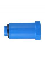 Заглушка комбинированная полипропилен, d20х1/2'', наружная резьба, синяя, РосТурПласт