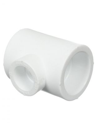 Тройник переходной полипропилен, 50х25х50 мм, белый, РосТурПласт
