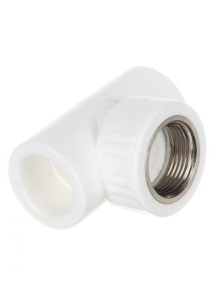 Тройник комбинированный полипропилен, d20х1/2'', внутренняя резьба, белый, Valfex