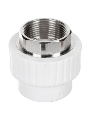 Муфта комбинированная полипропилен, d32х1", внутренняя резьба, белая, Valfex