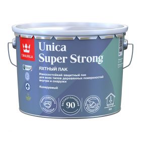 Лак Яхтный Универсальный Tikkurila Unica Super Strong EP 0.9л Износостойкий, Алкидно-Уретановый, Высокоглянцевый / Тиккурила Уника Супер Стронг.