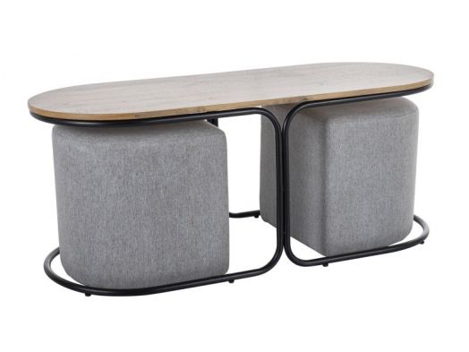 Комплект Signal DUAL, стол журнальный + 2 пуфа