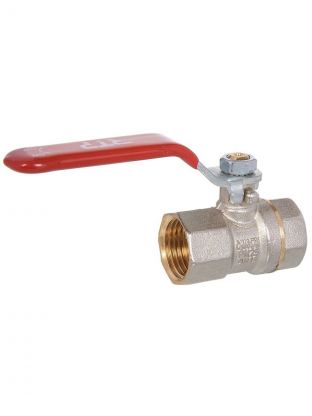 Кран для воды, 1/2'', г-г, ручка, PN25, РосТурПласт