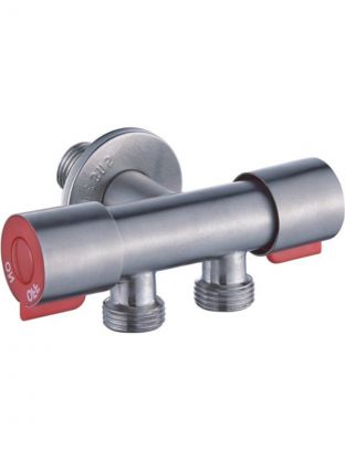 Кран для бытовых приборов, 1/2'', ш-ш-ш, латунь, трехходовой, Potato