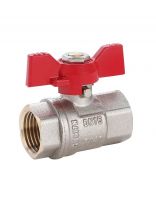 Кран для воды, 1", г-г, ручка-бабочка, Стандарт, РМС