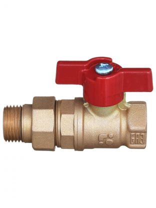 Кран для воды, 1", с американкой, ручка, БАЗ