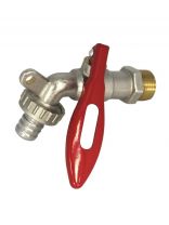 Кран водоразборный 1/2'', со штуцером, под замок, индивидуальная упаковка, MasterProf