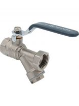 Кран для воды с фильтром 1'', г-г, латунь, ручка, DN 25, AquaLink