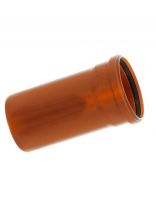 Труба канализационная наружная, диаметр 110х1000х2.7 мм, полипропилен, Кубаньтехнопласт, рыжая