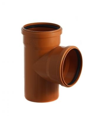 Тройник канализационный 160х160 мм, 90 °, РосТурПласт, наружный, рыжий, 36506
