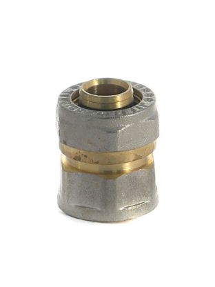 Металлопластиковая муфта d20х1/2'', с цангой и гайкой, Frap, F305.2004