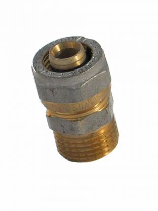 Металлопластиковая муфта d20х1/2'', с цангой и штуцером, Frap, F306.2004