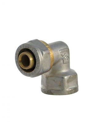 Металлопластиковый уголок d20х3/4", внутренняя резьба, с цангой и гайкой, Frap, F307.2005