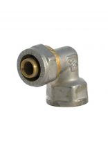 Металлопластиковый уголок d20х3/4", внутренняя резьба, с цангой и гайкой, Frap, F307.2005