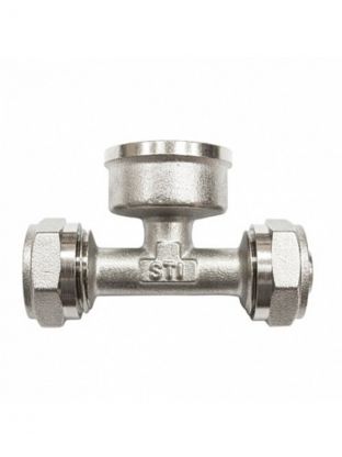 Тройник 16х1/2"х16 мм, внутренняя резьба, STI