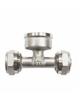 Тройник 16х1/2"х16 мм, внутренняя резьба, STI