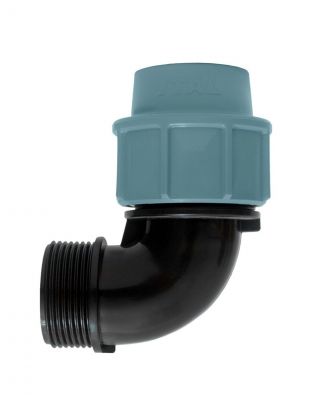 ПНД уголок d25х1/2'', наружная резьба, ITAL