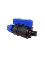 ПНД кран d50х1 1/4", наружная резьба, шаровой, цанга, Valfex