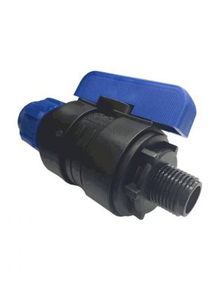 ПНД кран d32х1/2'', наружная резьба, шаровой, цанга, Valfex