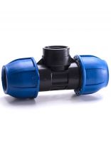 ПНД тройник d40х1" 1/2, внутренняя резьба, РосТурПласт