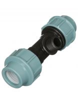 ПНД тройник d50х1" 1/2, наружная резьба, STR