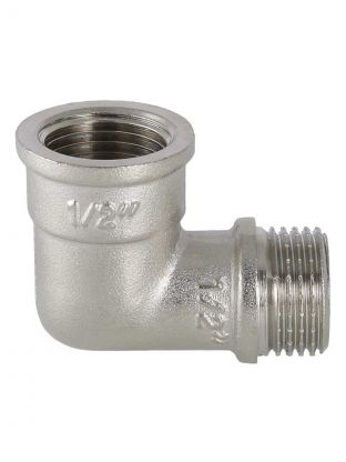 Уголок 1/2'', 90 °, г-ш, никель, индивидуальная упаковка, РосТурПласт