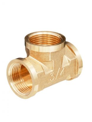 Тройник 3/4", г-г-г, латунь, БАЗ